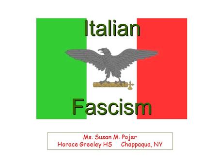 Ms. Susan M. Pojer Horace Greeley HS Chappaqua, NY