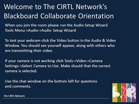 The CIRTL Network CU-Boulder : Howard : Michigan State : Texas A&M : Vanderbilt : UW-Madison The CIRTL Network CU-Boulder : Howard : Michigan State : Texas.