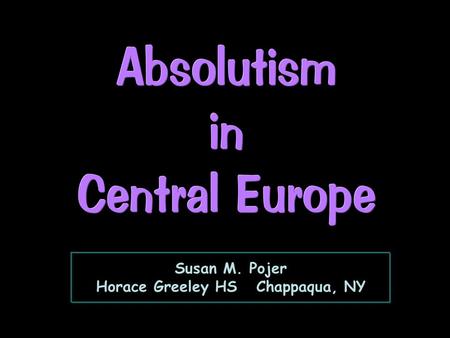 Susan M. Pojer Horace Greeley HS Chappaqua, NY