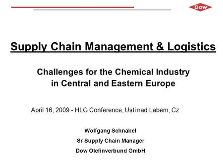 Supply Chain Management & Logistics