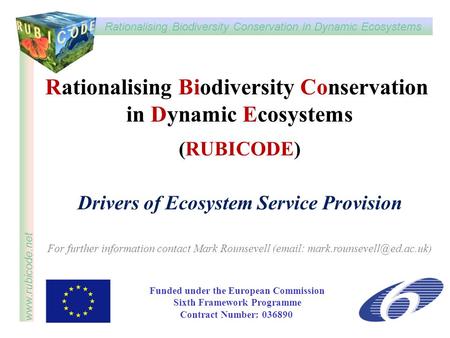 Rationalising Biodiversity Conservation in Dynamic Ecosystems