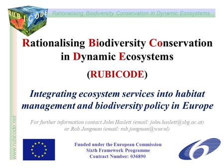 Rationalising Biodiversity Conservation in Dynamic Ecosystems