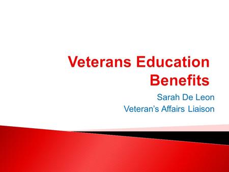 Veterans Education Benefits