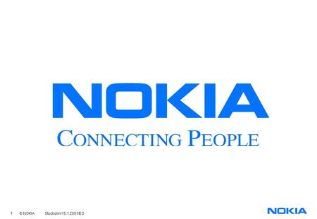 1 © NOKIA Stocholm/15.1.2001/EO. 2 © NOKIA Stocholm/15.1.2001/EO Issues Evolution of Innovation Policies Systemic approach Business perspective Future.