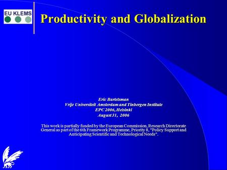 Productivity and Globalization