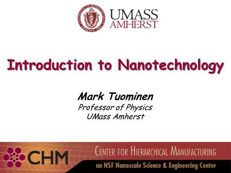 Introduction to Nanotechnology