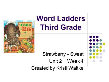 Word Ladders Third Grade