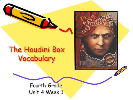 The Houdini Box Vocabulary Fourth Grade Unit 4 Week 1.