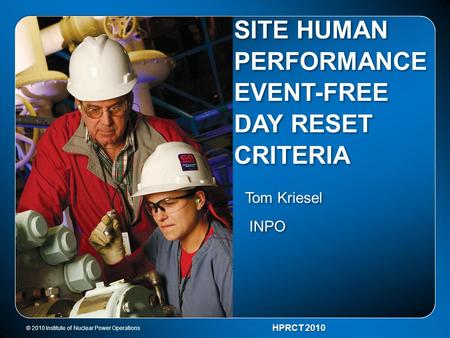 SITE HUMAN PERFORMANCE EVENT-FREE DAY RESET CRITERIA