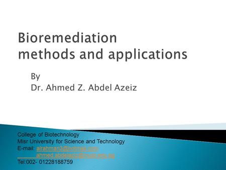 Bioremediation methods and applications