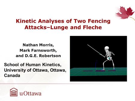 Kinetic Analyses of Two Fencing Attacks–Lunge and Fleche