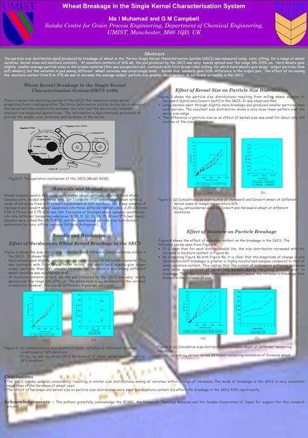 Abstract The particle size distribution (psd) produced by breakage of wheat in the Perten Single Kernel Characterisation System (SKCS) was measured using.