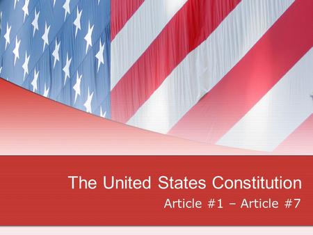 The United States Constitution