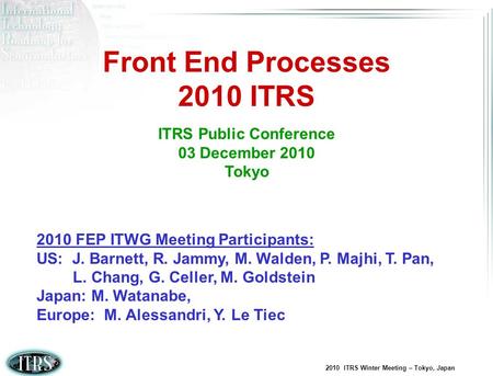 Front End Processes 2010 ITRS