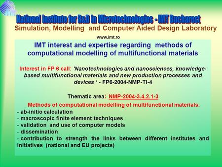 Simulation, Modelling and Computer Aided Design Laboratory