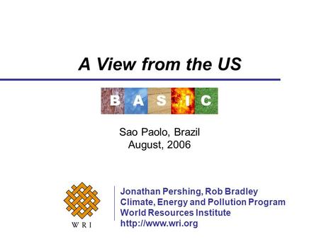 A View from the US Sao Paolo, Brazil August, 2006