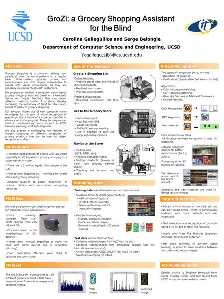 Carolina Galleguillos and Serge Belongie Department of Computer Science and Engineering, UCSD Grocery shopping is a common activity.