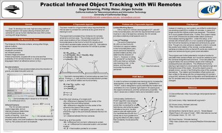 TEMPLATE DESIGN © 2008 www.PosterPresentations.com The basic model for a trigonometric setup requires that the HID be seen by at least two cameras at any.