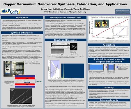 Copper Germanium Nanowires: Synthesis, Fabrication, and Applications