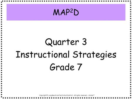 Instructional Strategies