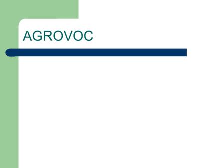 AGROVOC. Purpose of indexing = Retrieval DEFINITION Indexing = عملية وصف وتعريف المصدر وفقا للمحتوى الموضوعي