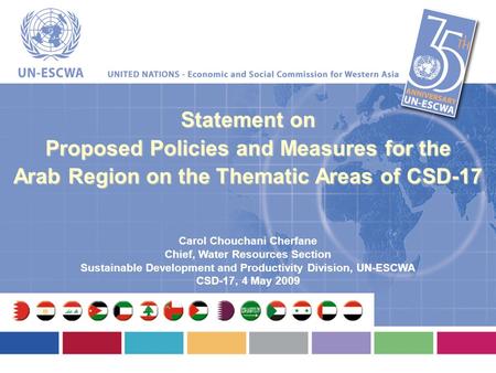 Proposed Policies and Measures for the