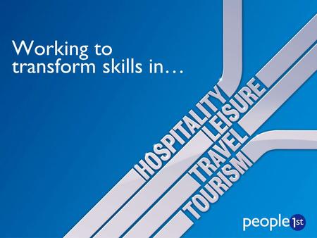 Working to transform skills in…. Brian Wisdom CHIEF EXECUTIVE.