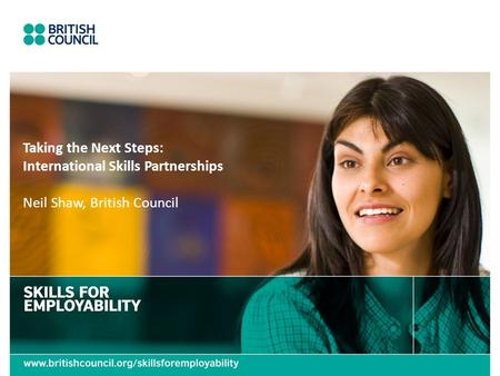 Taking the Next Steps: International Skills Partnerships