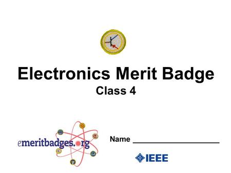 Electronics Merit Badge