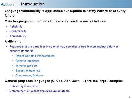 Liaison Report: JSR-282 (Real-Time Specification for Java) JSR-302 (Safety-Critical Java Technologies) Liaison Report: JSR-282 (Real-Time Specification.