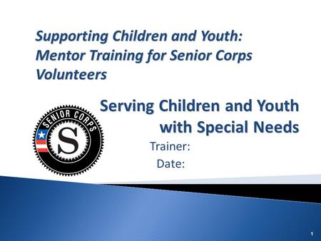 Serving Children and Youth with Special Needs