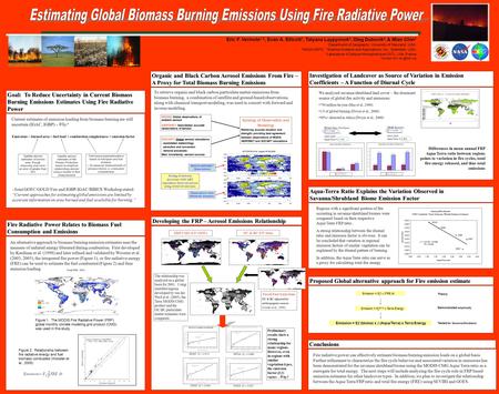 OC & BC 0.5° (ton) Eric F. Vermote 1,2, Evan A. Ellicott 1, Tatyana Laypyonok 3, Oleg Dubovik 4, & Mian Chin 2 1 Department of Geography, University of.