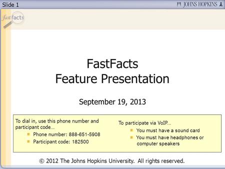 FastFacts Feature Presentation