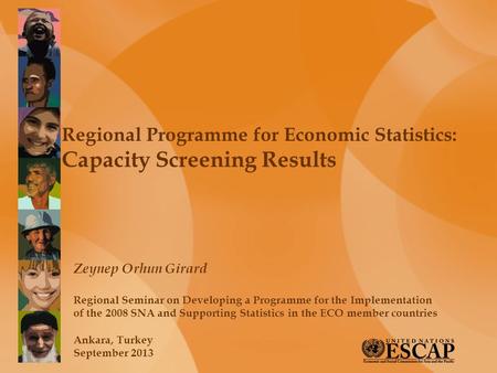 Regional Programme for Economic Statistics: Capacity Screening Results