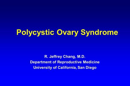 Polycystic Ovary Syndrome