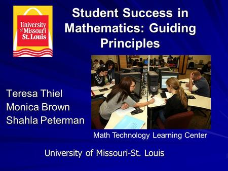 Student Success in Mathematics: Guiding Principles