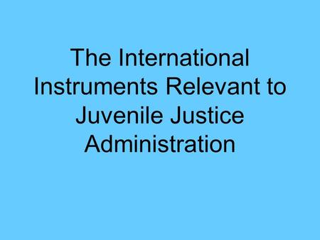 CRC The CRC provisions applicable to juvenile justice administration are: Article 37 - protection from torture Article 39 - rehabilitation and social reintegration.