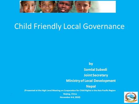 Child Friendly Local Governance