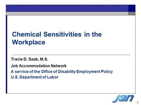 Chemical Sensitivities in the Workplace