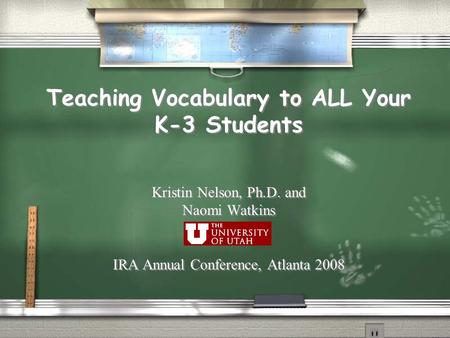 Teaching Vocabulary to ALL Your K-3 Students