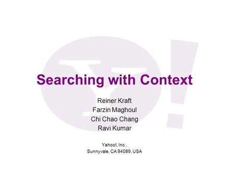 Searching with Context