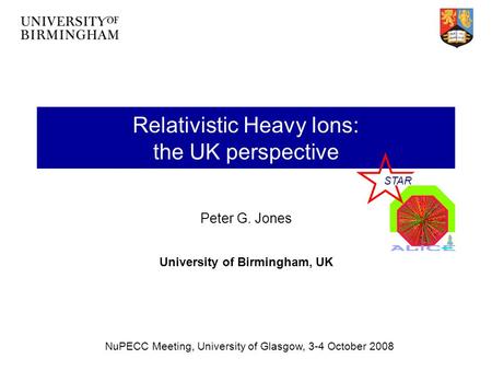 Relativistic Heavy Ions: the UK perspective