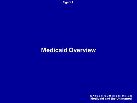 K A I S E R C O M M I S S I O N O N Medicaid and the Uninsured Figure 0 Medicaid and the Economy Diane Rowland and Robin Rudowitz Henry J. Kaiser Family.