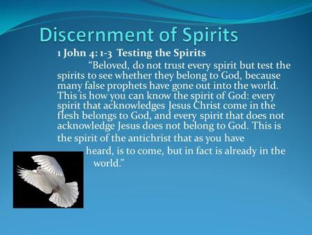 Discernment of Spirits