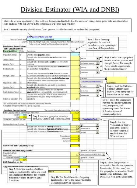 Division Estimator (WIA and DNBI)