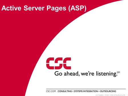 Active Server Pages (ASP)