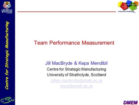 Team Performance Measurement