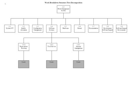 Work Breakdown Structure First Decomposition