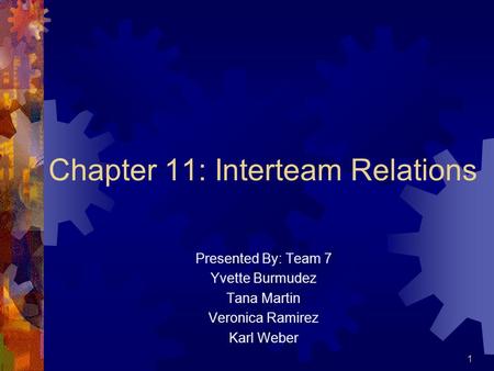 Chapter 11: Interteam Relations