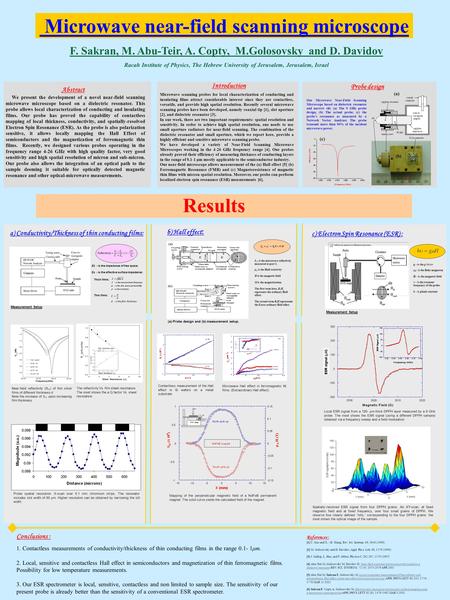 Microwave near-field scanning microscope Abstract We present the development of a novel near-field scanning microwave microscope based on a dielectric.